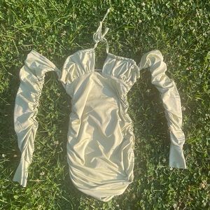 Shein light green off the shoulder dress size XS